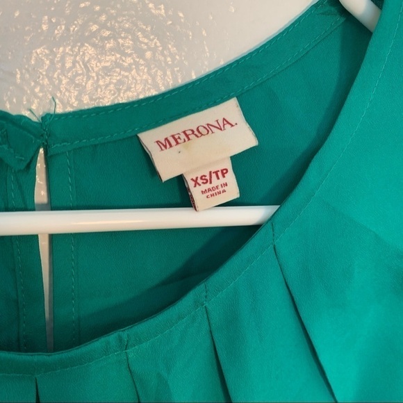 Merona Sleeveless Scoop Neck Blouse Green - Picture 5 of 8